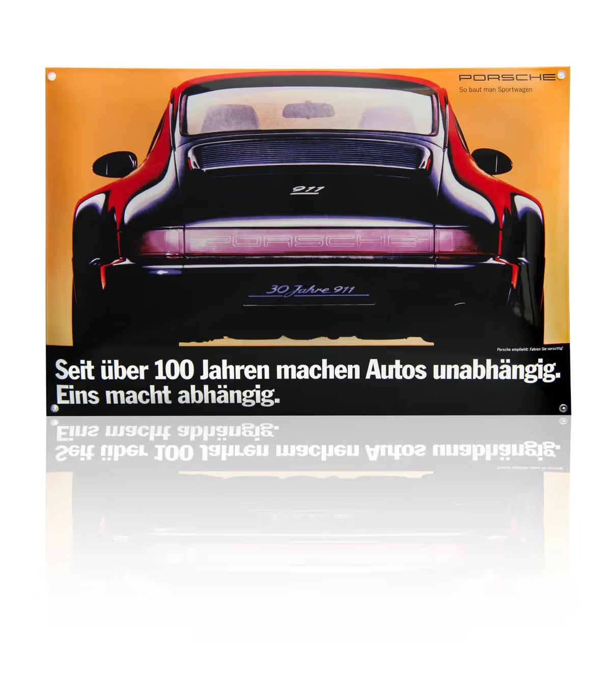 Classic enamel Porsche sign – 964 anniversary edition