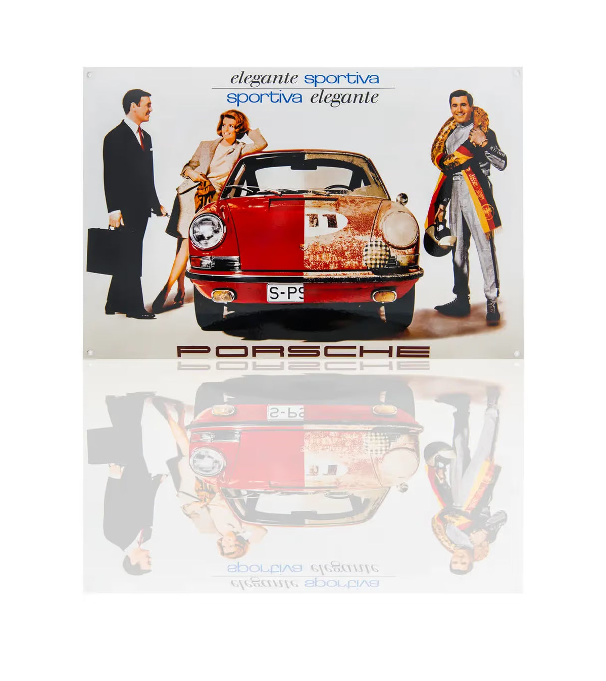 Classic enamel Porsche sign – ‘Elegante sportiva’