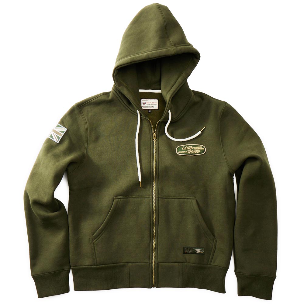 Land Rover Classic Full Zip Hoody Green (Red Canoe)
