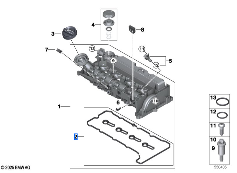 Genuine BMW B47D Rocker Cover Gasket