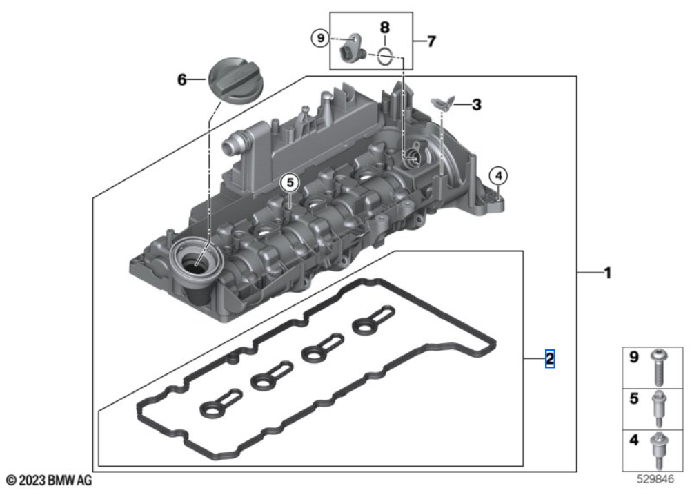 Genuine BMW B47P / B47L Rocker Cover Gasket