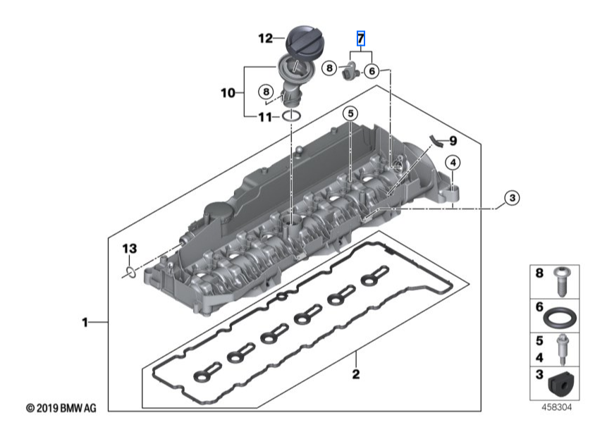Genuine BMW B57 Rocker Cover Gasket