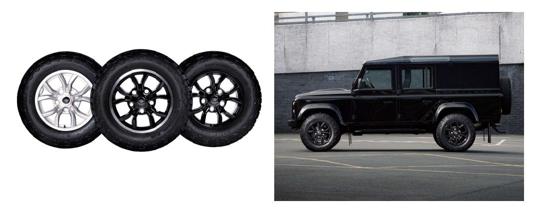 Land Rover Defender Classic Bowler Wheel Gloss Black - WHEEL ONLY!