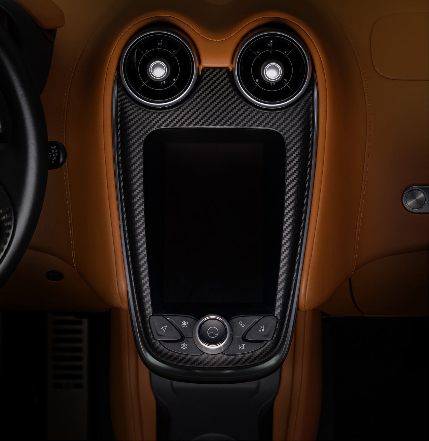McLaren GT Satin Visual Carbon Fibre Infotainment Bezel