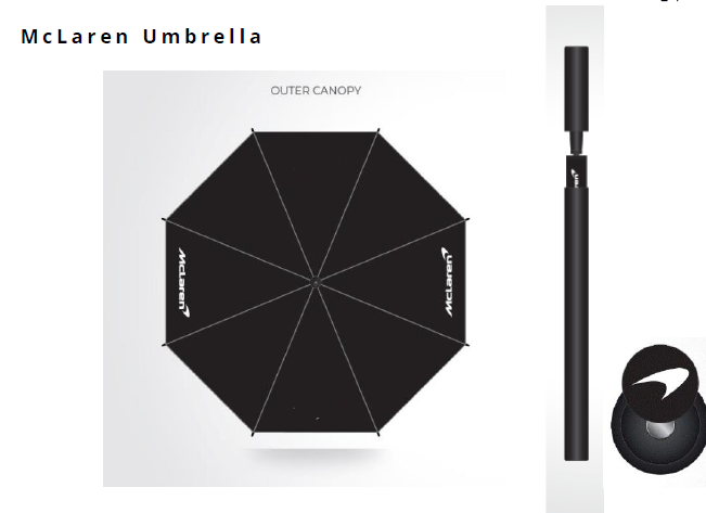 McLaren Black Golf Umbrella