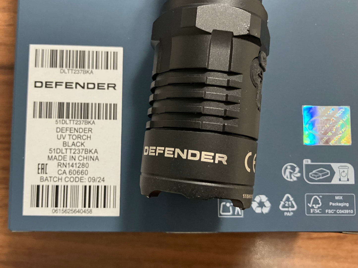 Defender Branded UV Torch