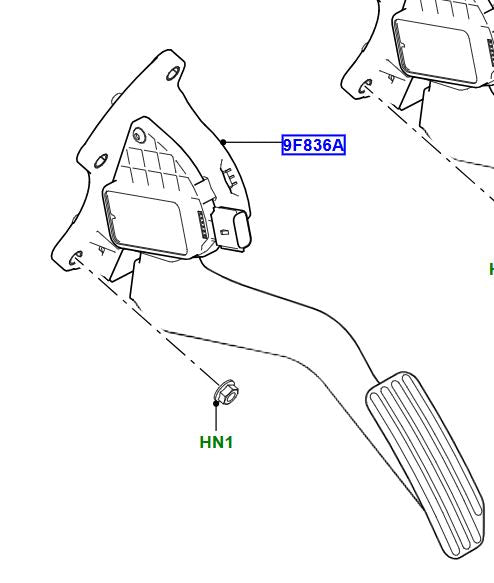 Land Rover Evoque Accelerator Pedal