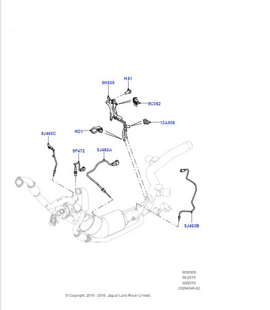 Land Rover 3.0 V6 Diesel Exhaust Gas Pressure Sensor