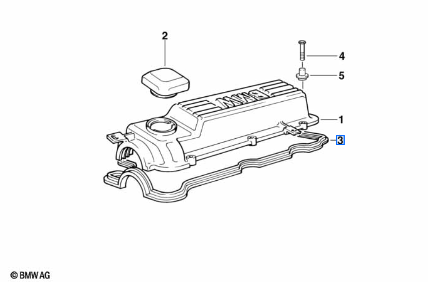 Genuine BMW M41 Rocker Cover Gasket