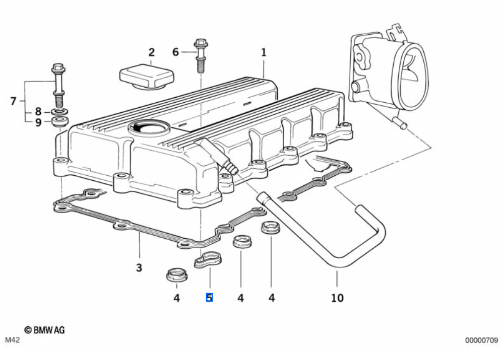 Genuine BMW M42 / M44 Rocker Cover Gasket Kit