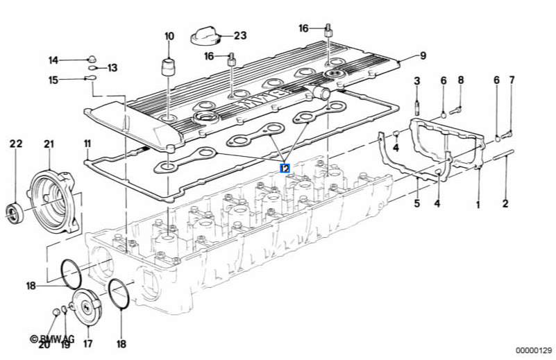 Genuine BMW S38 Rocker Cover Gasket