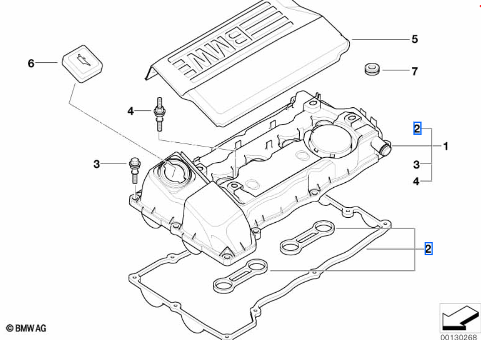 Genuine BMW N40 / N45 Rocker Cover Gasket