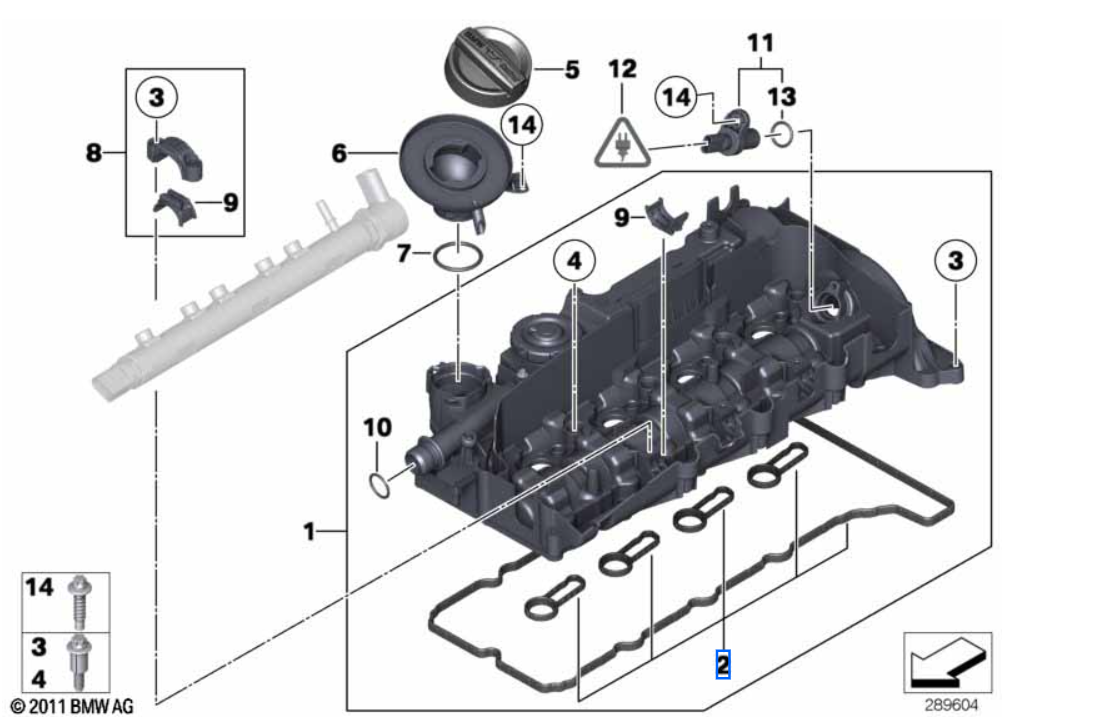 Genuine BMW N47N Rocker Cover Gasket