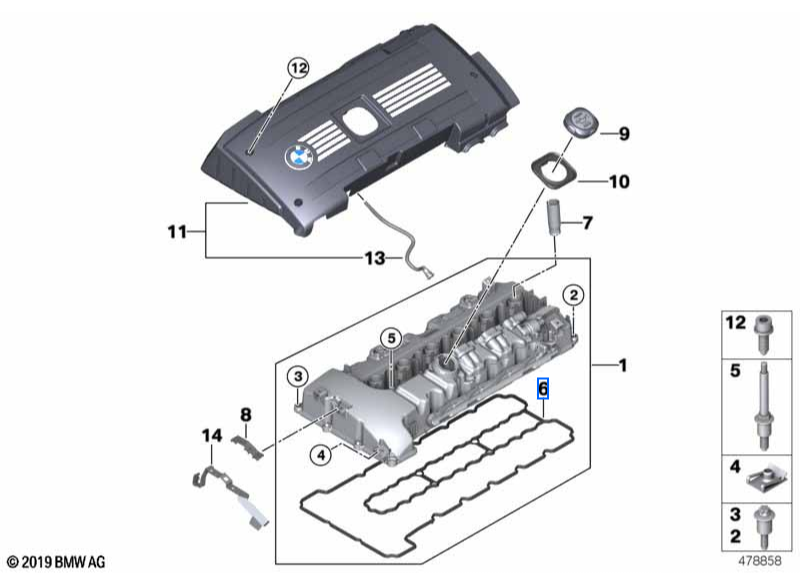 Genuine BMW N53 Rocker Cover Gasket