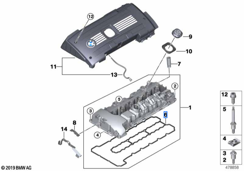 Genuine BMW N54 Rocker Cover Gasket
