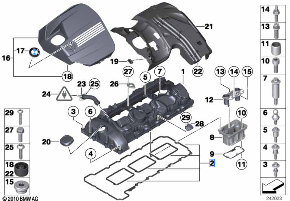Genuine BMW N55 / S55 Rocker Cover Gasket