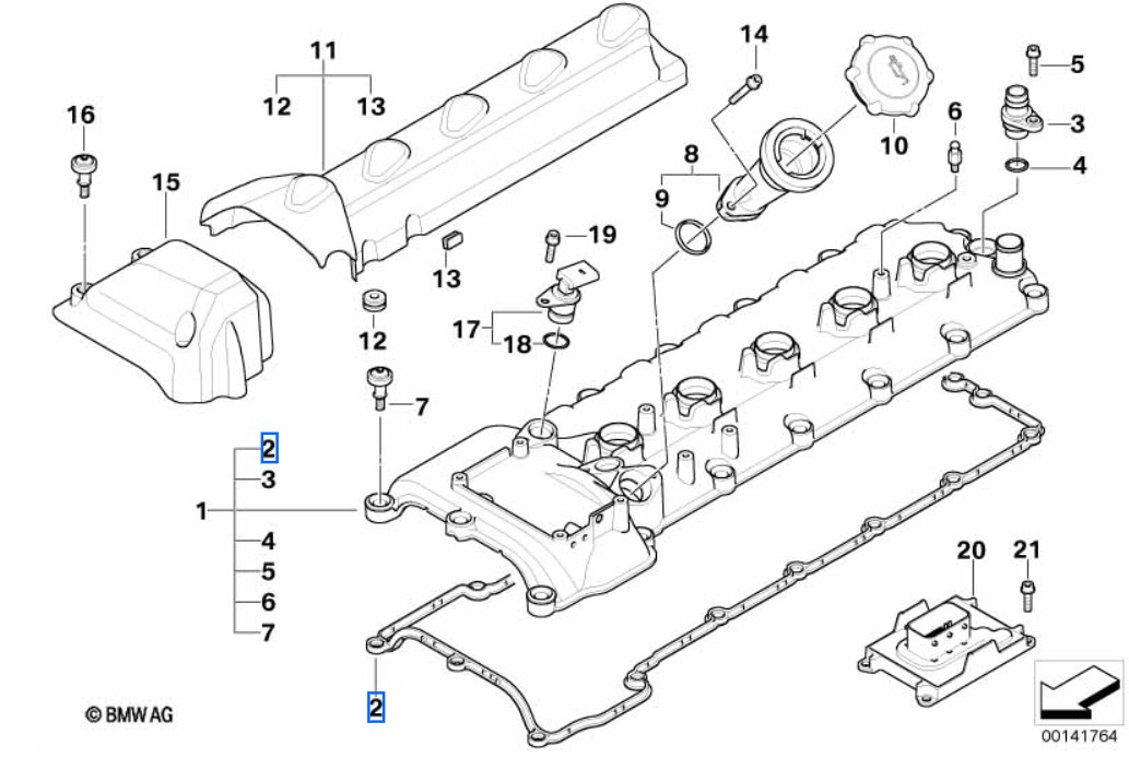 Genuine BMW S85 Rocker Cover Gasket