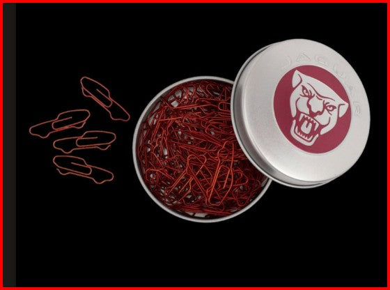 Jaguar - Tin of E-Type Shaped Paperclips - 1 ONLY