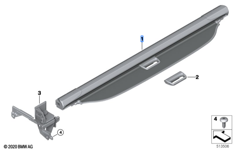 Genuine BMW Roller Cover for Luggage Compartment