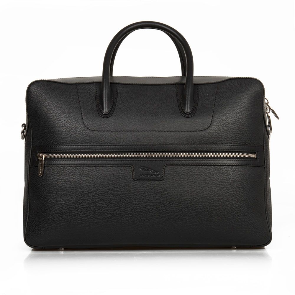 Jaguar Leather Brief Case - Black