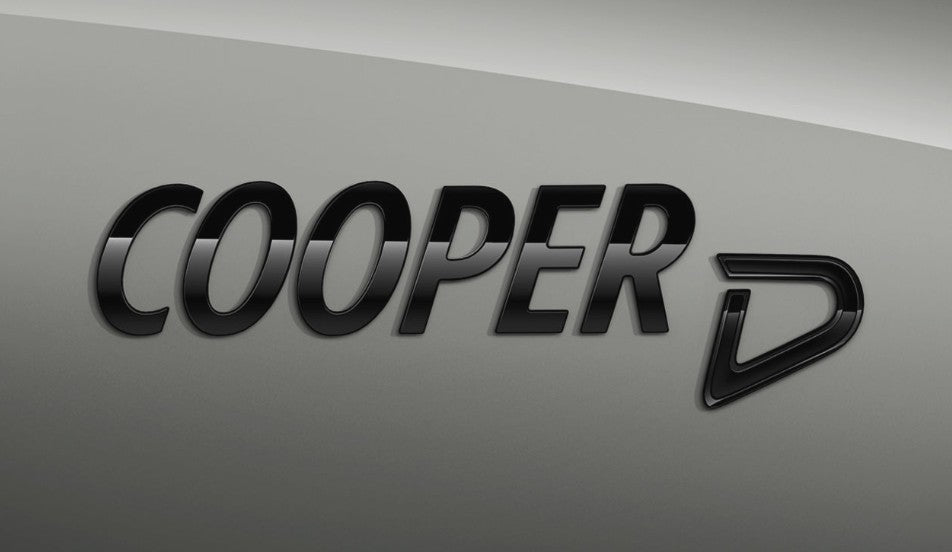 MINI Genuine COOPER D Lettering in Piano Black