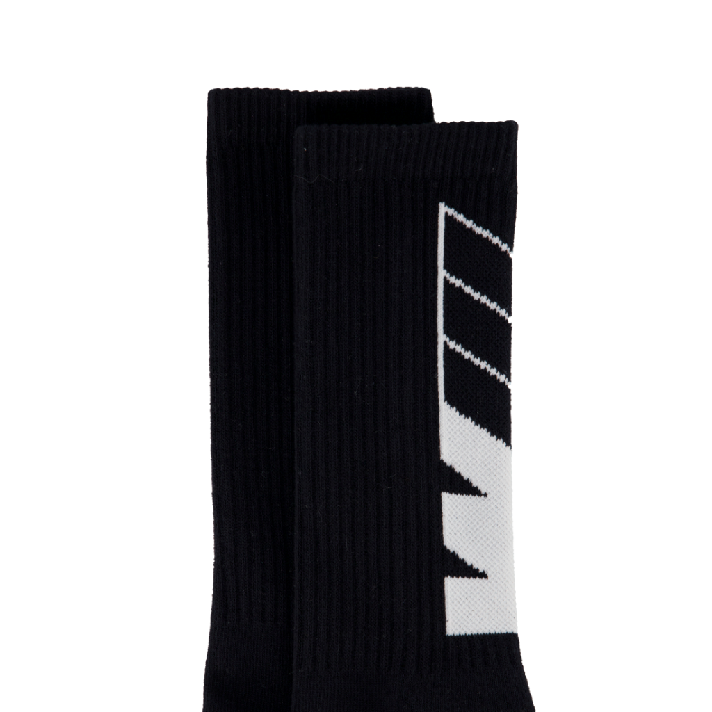 Genuine M Unisex Mens Womens Ladies Socks Black Cotton Cushioned Heels Toes