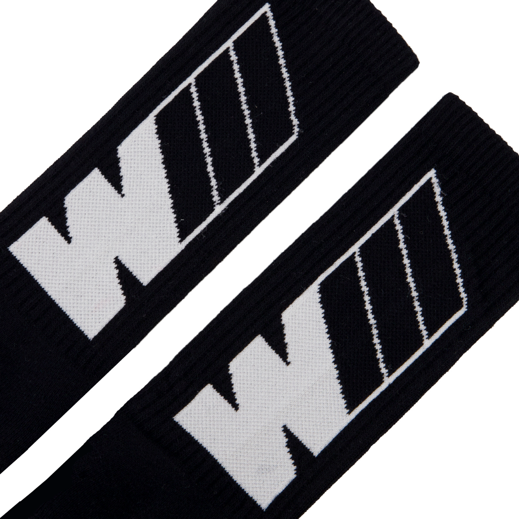 Genuine M Unisex Mens Womens Ladies Socks Black Cotton Cushioned Heels Toes