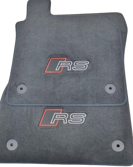 Audi TT RS RS Design Front Carpet Floor Mats Blue Stitching