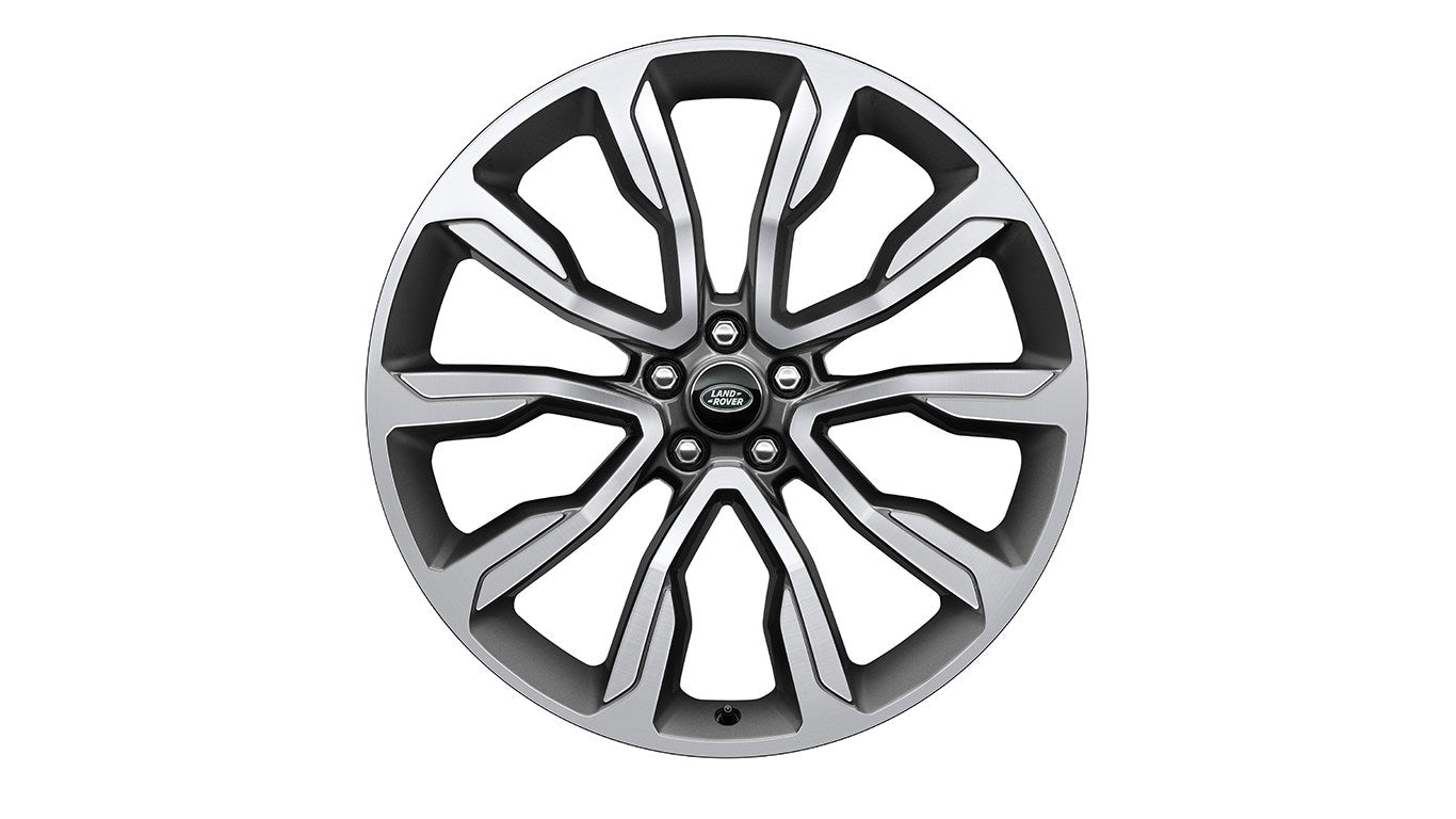 Range Rover Velar 22" 10 Spoke Style 1051 Alloy Wheel Diamond Turned with Satin Technical Grey Finish