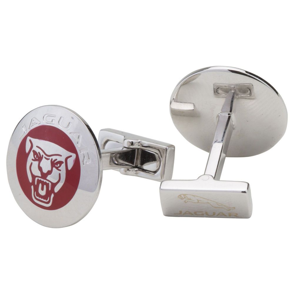 Jaguar Growler Graphic Cufflinks in Red - Unboxed Ex-Display