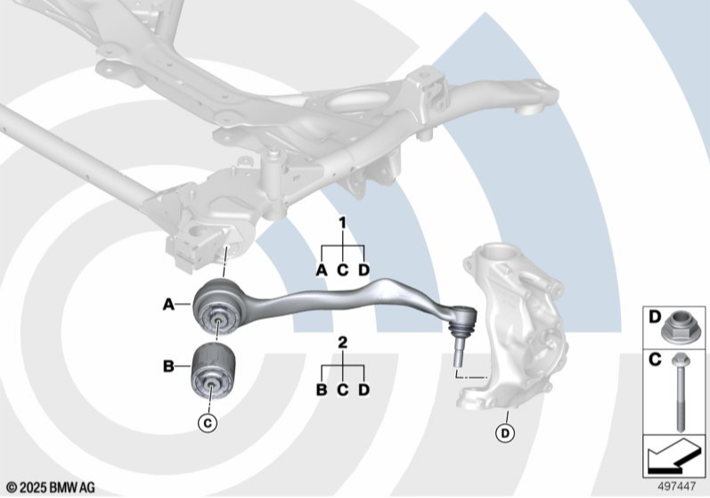 Genuine BMW Trailing Arm Kit Left 1 Series 2 Series 3 Series 4 Series