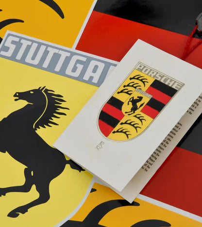 Enamel plate - Porsche Crest