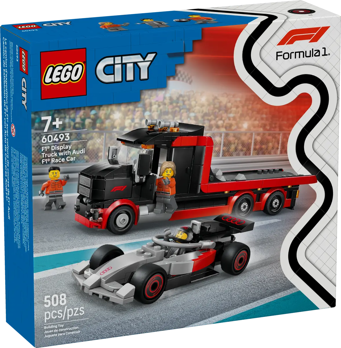 Lego City Audi F1® gr/red/bl with F1® D. Truck bl