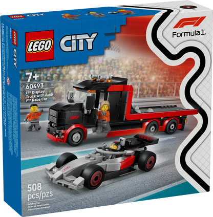 Lego City Audi F1® gr/red/bl with F1® D. Truck bl