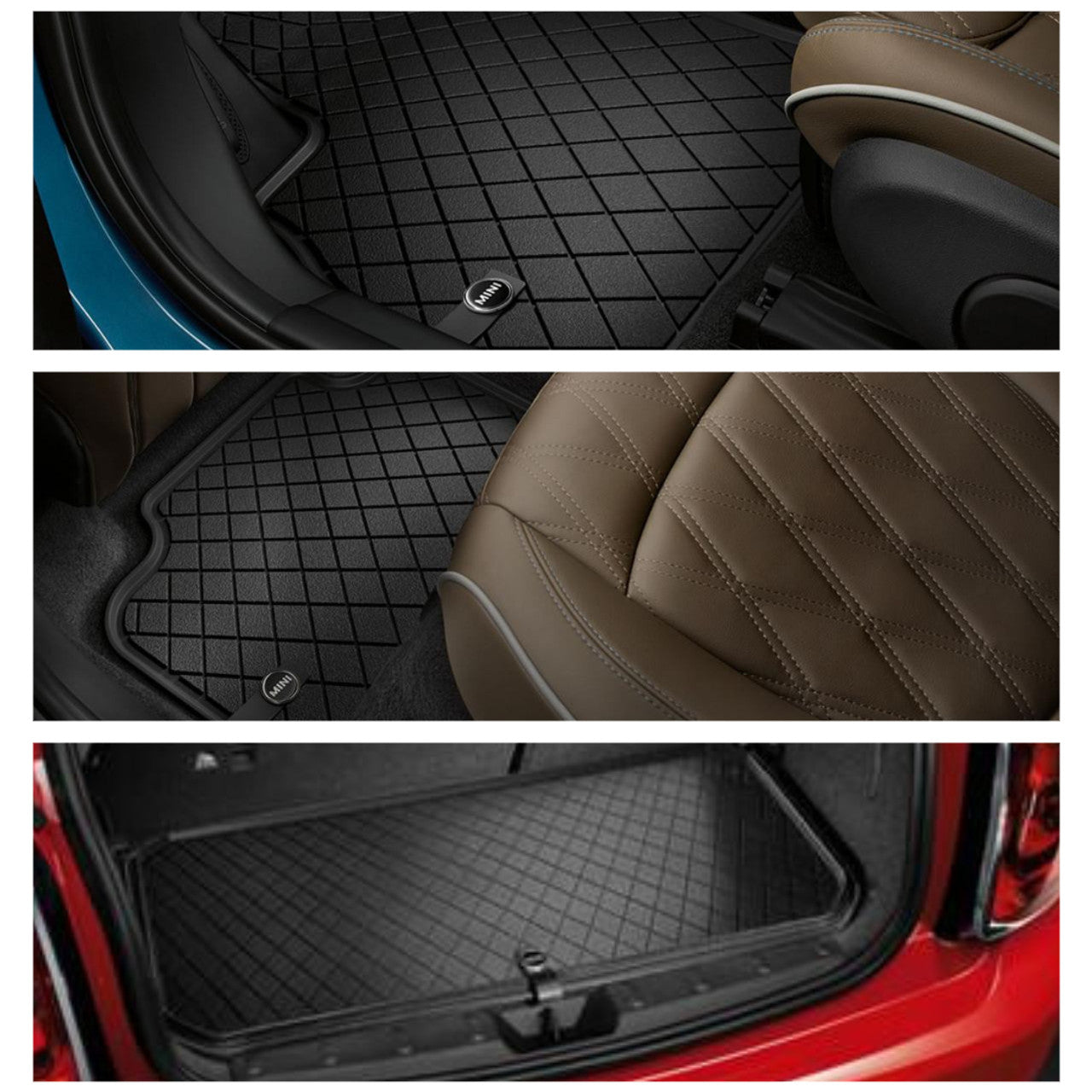 MINI Genuine 3 door hatch F56- all-weather Floor Mats + Trunk Compartment Mat