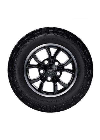 Land Rover Defender Classic Bowler Wheel Gloss Black Machine Finished - WHEEL ONLY!