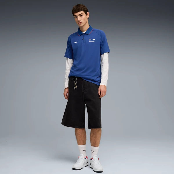 Genuine BMW M Motorsport Sportswear Polo - Black / Cloudspun Pro Blue / White