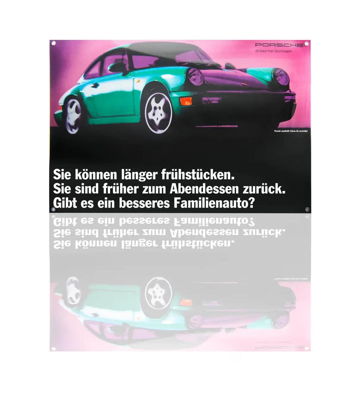 Classic enamel Porsche sign – 964 Coupé