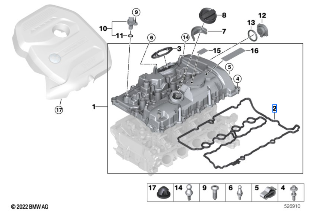 Genuine BMW B48 Rocker Cover Gasket