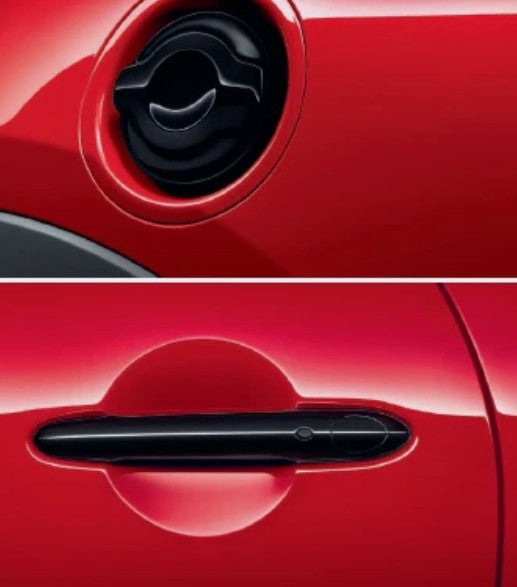 MINI Genuine Front Door Handles and Filler Cap in Piano Black