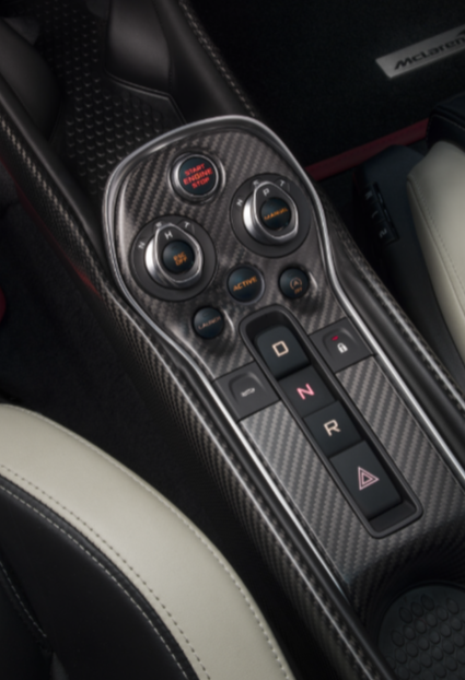 McLaren 570s Satin Visual Carbon Fibre Lower Console