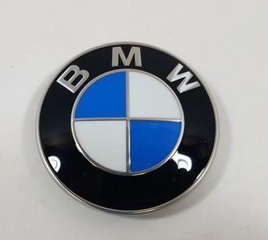 BMW Plaque Emblem Lettering Logo 82mm Diameter Exterior