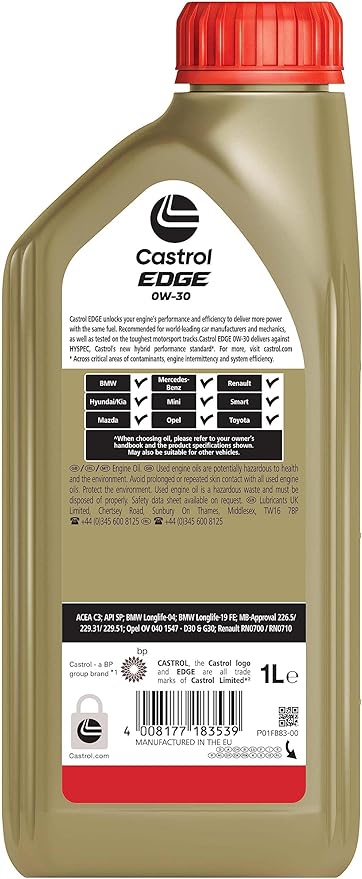 Castrol EDGE 0W-30 Engine Oil 1L (BMW Recommended)
