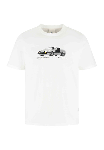 BMW T-Shirt Z1 Pixel Print Unisex White