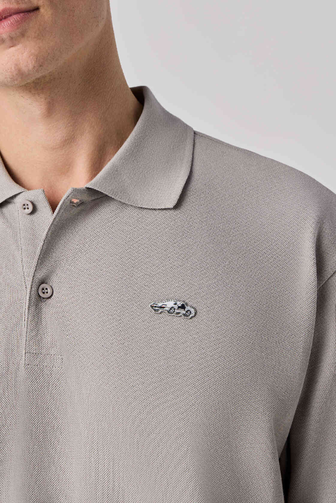 BMW Poloshirt Z1 Pixel Car Oversized Grey