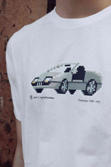 BMW T-Shirt Z1 Pixel Print Unisex - White