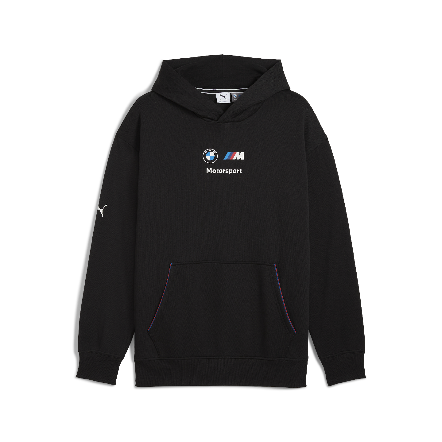 PUMA BMW M Motorsport Essential Hoodie Fleece Black Relaxed Fit
