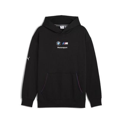 PUMA BMW M Motorsport Essential Hoodie Fleece Black Relaxed Fit