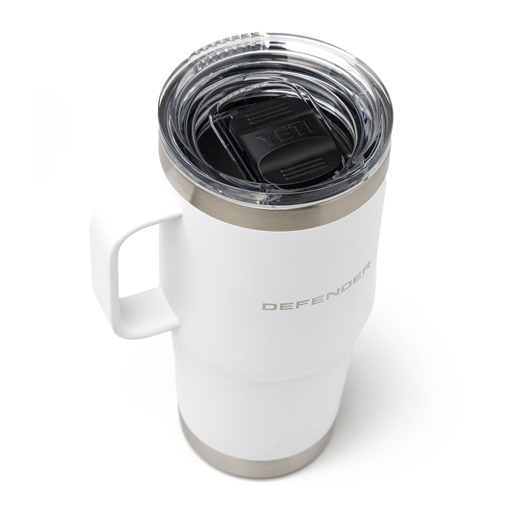 Defender x YETI Rambler Travel Mug in White 20oz/591ml (with handle)
