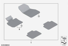 MINI Genuine Front Rear Car Floor Mats Set 4 Pieces Velour Countryman F60 model